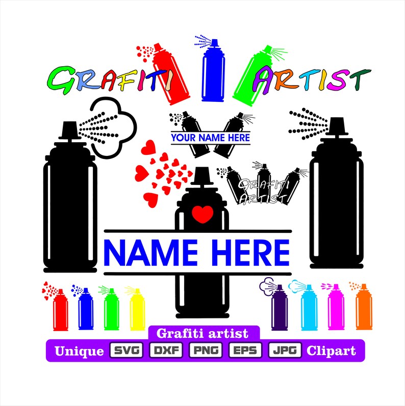 Unique Airbrush Clipart as Dxfsvgpngepsjpg Illustrations for