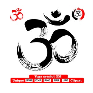 Simbolo yoga OM clipart come illustrazioni dxf-svg-png-eps-jpg per incisione, taglio laser, abbigliamento, adesivi poster e altro ancora!