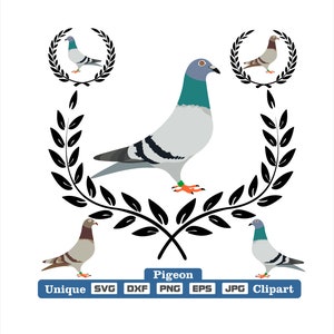 Einzigartige Taube Clipart und Schneidedateien. Dateien als dxf-svg-png-eps-jpg Illustrationen zum Gravieren, Laserschneiden, T-Shirts, Poster Sticker