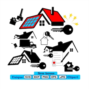 Einzigartiges neues Haus Kunstwerk als dxf-svg-png-eps-jpg Illustrationen zum Gravieren, Laserschneiden, Kleidung, Poster Sticker und mehr!