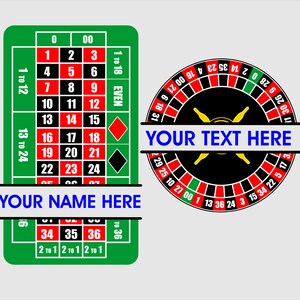 Custom Roulette Sign Casino Roulette Wheel and Tabel Clip Art US Dxf Svg, Png,eps, Jpg, for ...