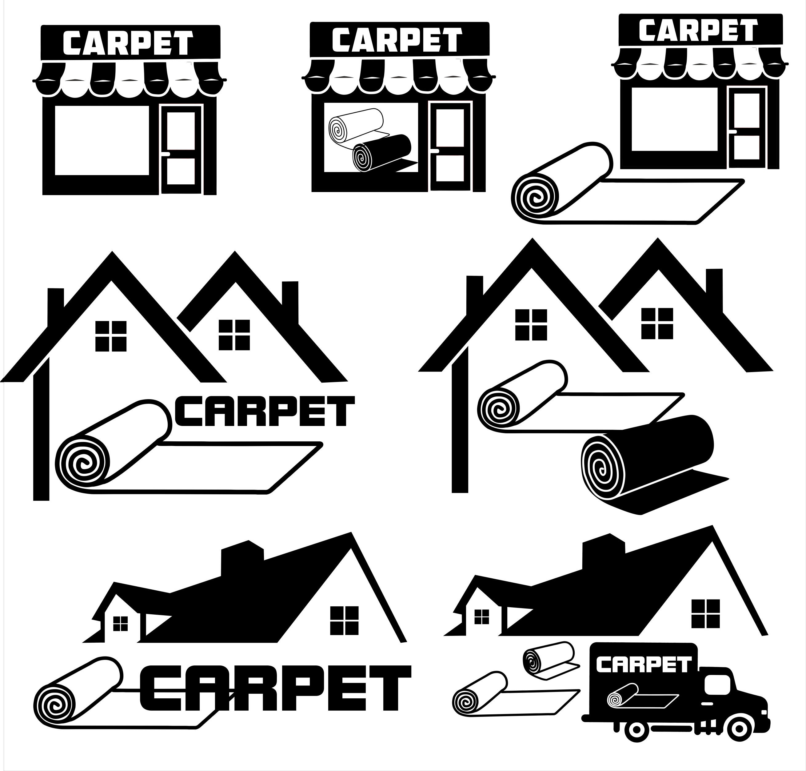 Unique Carpet Flooring Shop or Company Logo Design as Dxfsvgpngeps