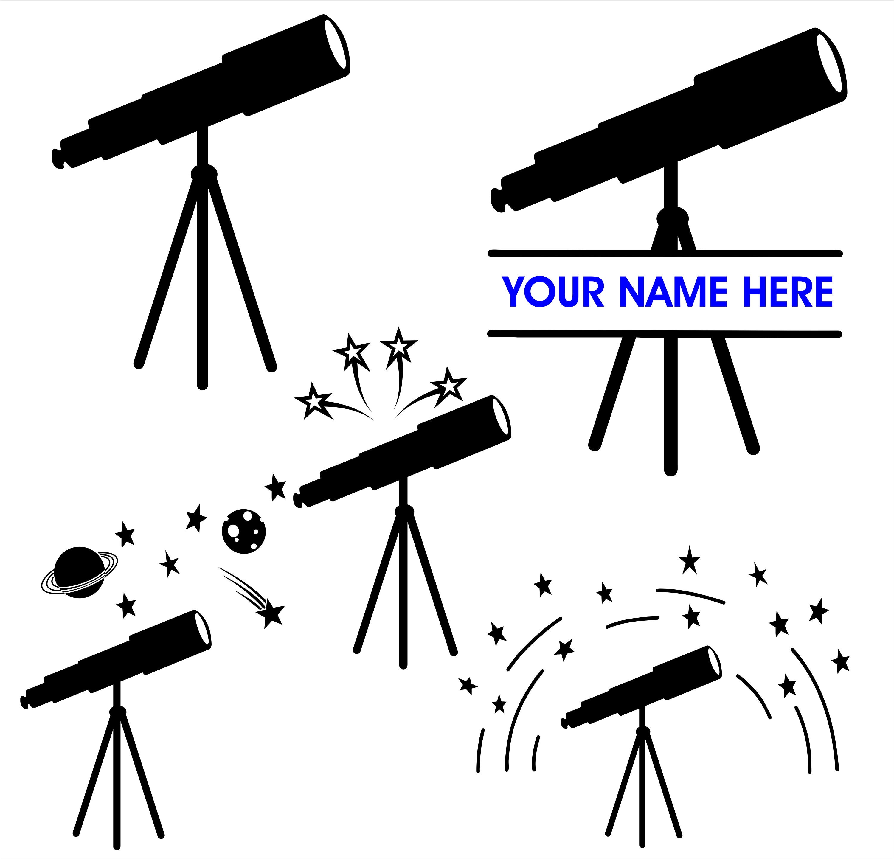 Unique Stargazing Telescope Artwork as Dxf-svg-png-eps-jpg ...