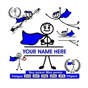 Niepowtarzalne ilustracje przedstawiające super chłopców w formacie dxf-svg-png-eps-jpg do grawerowania, cięcia laserowego, na ubrania, plakaty, naklejki i nie tylko!