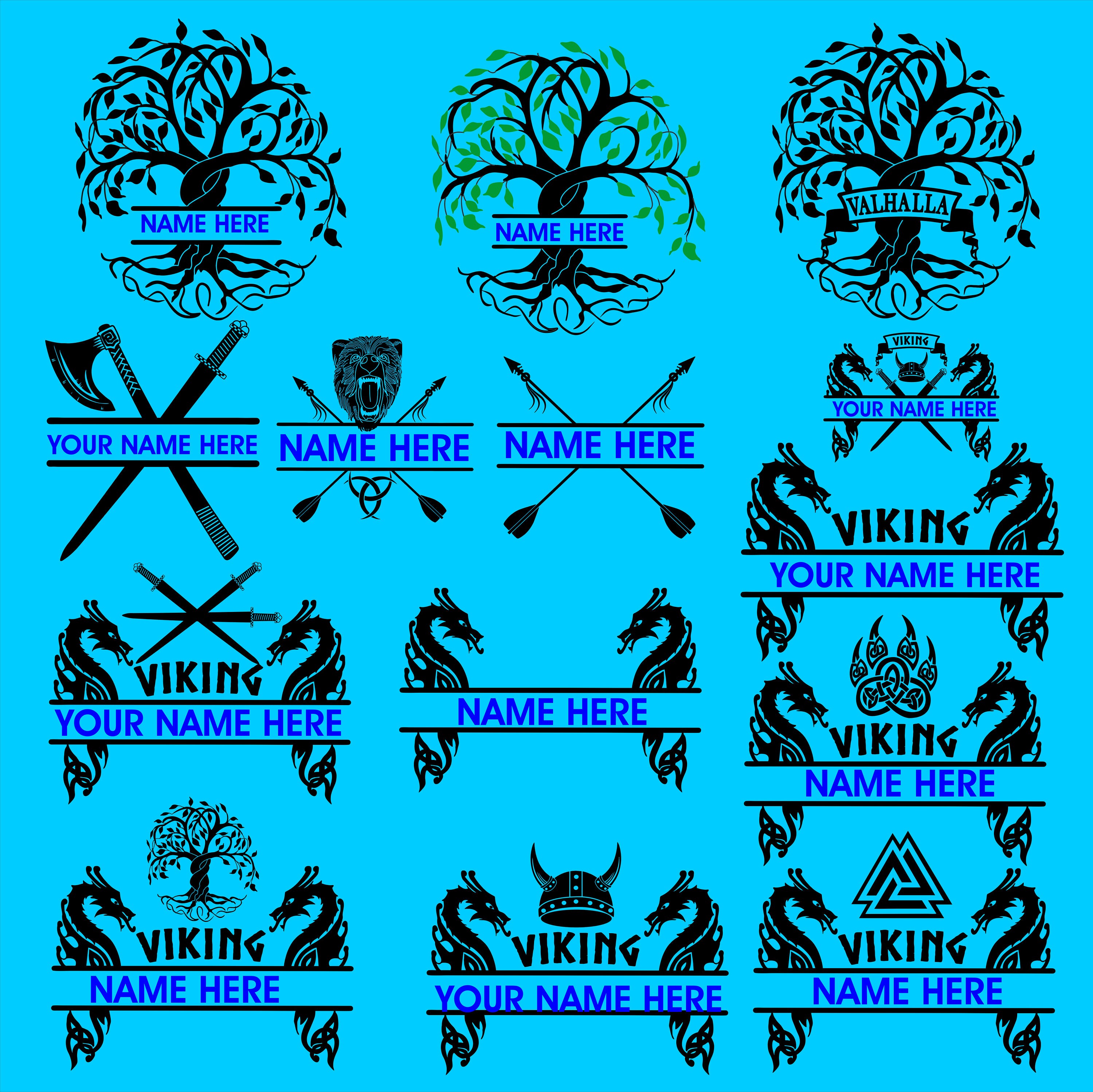 Viking Name Banner Clip Art Dxf Svg Png Eps Jpg For Cutting shirt viking-name-banner-clip-art-dxf-svg-png-eps-jpg-for-cutting-shirt