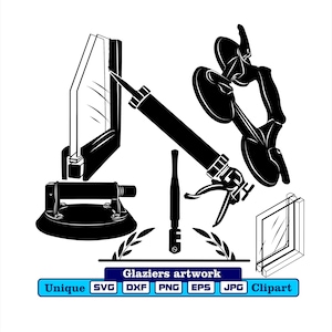 Einzigartiges Glaser Kunstwerk als dxf-svg-png-eps-jpg für Shop- oder Firmenlogo zum Gravieren, Laserschneiden, Kleidung, PosterAufkleber und mehr!