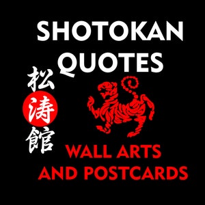 Shotokan karate Cita Gichin Funakoshi arte murale e cartoline PDF download