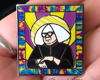 It's Always Sunny "Saint Devito" Stained Glass Inspired Pin