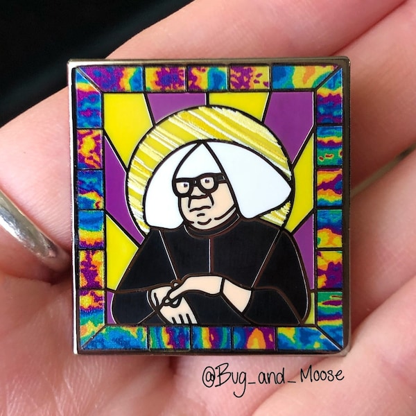 It's Always Sunny "Saint Devito" Stained Glass Inspired Pin