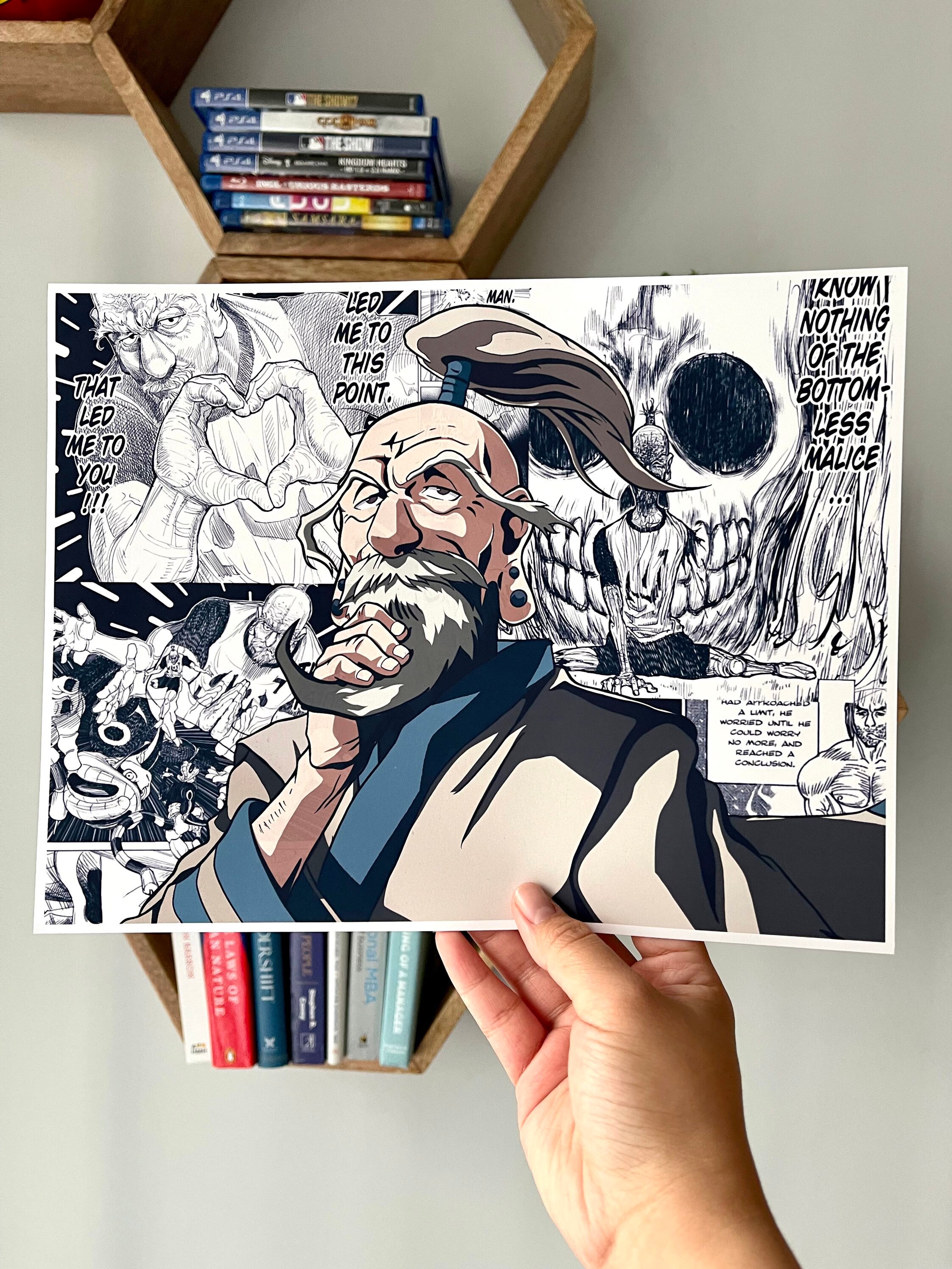 Hunter x Hunter Chairman Netero Anime Fanart Print Etsy