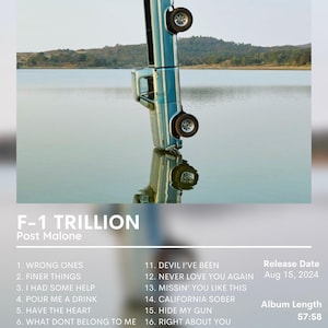 Post Malone F1 Trillion Music Poster
