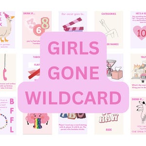 Girls Gone Wildcard - Juego de cartas Girls Night - Juego de cartas para beber para adultos - Juego para beber - Juego de cartas para beber Bachelorette - Juegos para beber