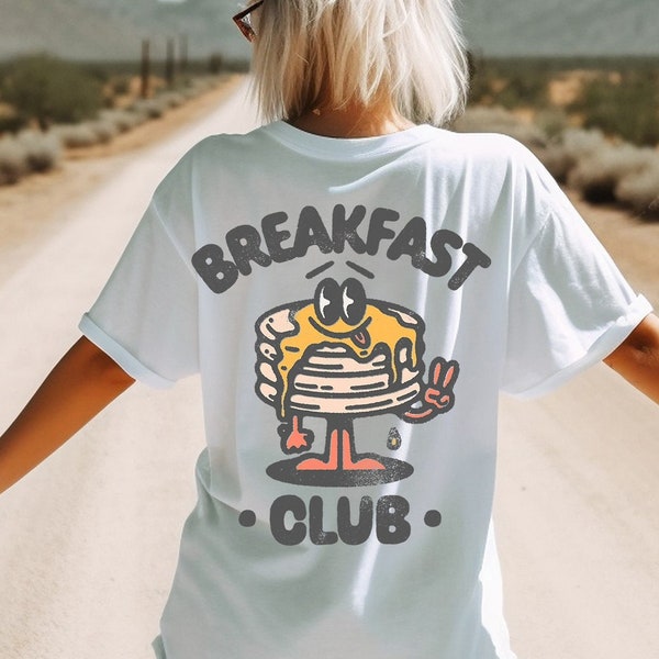 Breakfast Club T-shirt, Comfort Colors T-shirt, Funny Breakfast Tee, Comfort Colors Tee, Vintage Inspired  Cotton T-shirt, Unisex Tee,