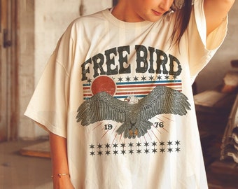 Free Bird Tee, Free Bird T-shirt, Concert Tee, Vintage Inspired  Cotton T-shirt, , Unisex Tee, Comfort Colors T-shirt