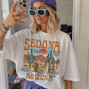 Sedona Arizona Tee, Comfort Colors Tee, Desert Tee, Arizona Tee, Sedona Shirt, Boho Tee, Vintage Inspired  Cotton T-shirt, Unisex Tee,