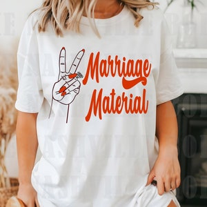 Marriage Material T-shirt, Bride Tee T-shirt, Engagement T-Shirt, Hippie Bride, Vintage Inspired T-shirt, Comfort Colors T-shirt, Unisex Tee