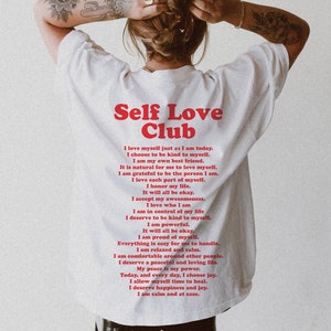 Self Love Club Tee, Love Tee, Comfort Colors Tee, Valentine&#39;s Tee, You are Loved, Unisex Tee, Comfort Colors T-shirt, Oversized Tee