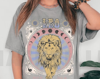 LEO Zodiac Tee, Leo T-shirt,  Comfort Colors Tee, Nineties Tee, Vintage Inspired Concert T-shirt, Unisex Tee, Comfort Colors Tee