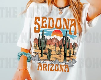 Sedona Arizona Tee, Comfort Colors Tee, Desert Tee, Arizona Tee, Sedona Shirt, Boho Tee, Vintage Inspired  Cotton T-shirt, Unisex Tee,