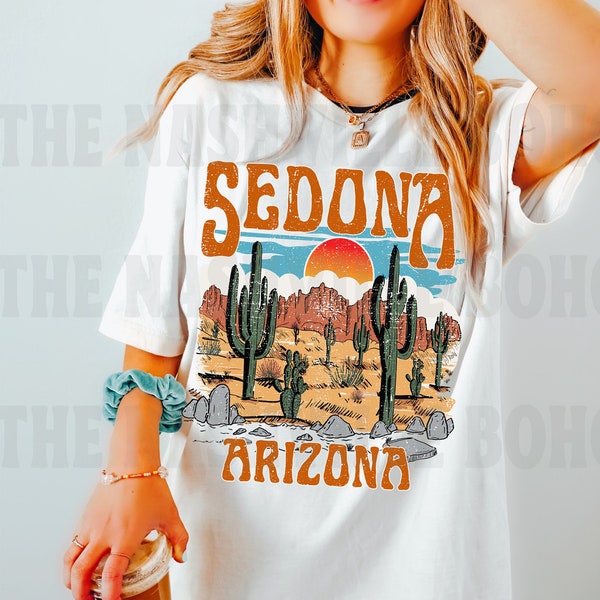 Sedona Arizona Tee, Comfort Colors Tee, Desert Tee, Arizona Tee, Sedona Shirt, Boho Tee, Vintage Inspired  Cotton T-shirt, Unisex Tee,