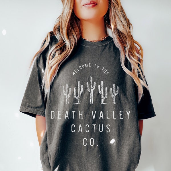 Death Valley Cactus Co Tee, Vintage Inspired  Cotton T-shirt, Unisex Tee, Comfort Colors T-shirt, Retro Tee, Hippie Boho Tee