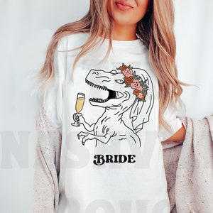 Dinosaur Bride Tee, Bridezilla, Bride Tribe Shirts,  Bride T-shirt, Bridesmaids T-Shirts, Vintage Inspired, Comfort Colors T-shirt,