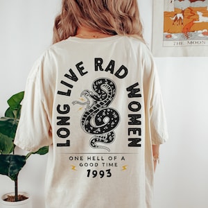 Long Live Rad Women Tee, Boho Snake Tee Tee, Comfort Colors Tee, Vintage Inspired Cotton T-shirt, Unisex Tee, Comfort Colors T-shirt,