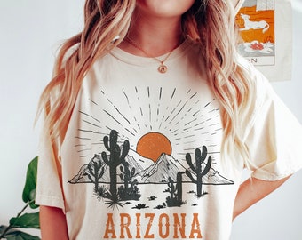 Arizona Tee, Desert Tee, Desert Vibes Tee, Boho Shirt, Boho Tee, Vintage Inspired  Cotton T-shirt, Unisex Tee, Comfort Colors Tee