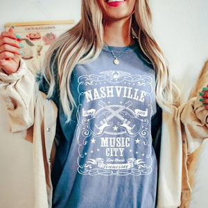 Nashville Tee, Nashville T-shirt, Music City, Tennessee Tee, Vintage Inspired  Cotton T-shirt, , Unisex Tee, Comfort Colors T-shirt