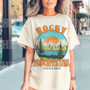 Rocky Mountains Tee, Colorado Tee, Colorado Graphic Tee,  Comfort Colors, Vintage Inspired  Cotton T-shirt, Unisex Tee, Comfort Colors Tee
