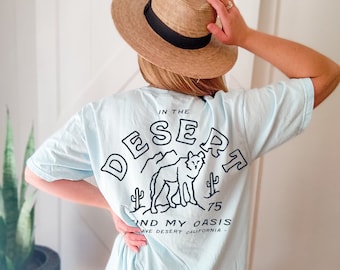 デザートシャツ、デザートTシャツ、デザートバイブス、デザートTシャツ、ヴィンテージ風Tシャツ、レトロスタイル、70年代スタイル、コンフォートカラーTシャツ、オーバーサイズTシャツ