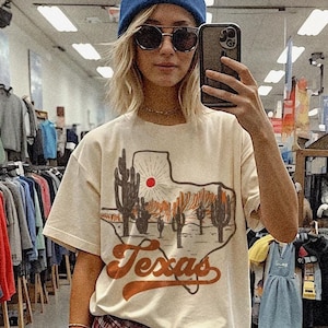 Texas Tee, Texas T-shirt, Texas Vintage Inspired  Cotton T-shirt, Desert Tee, Unisex Tee, Comfort Colors T-shirt