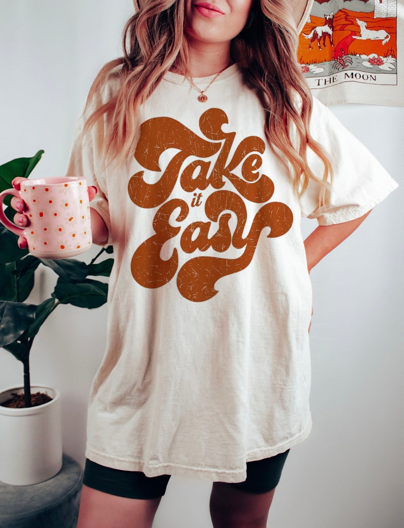 Take It Easy Tee Take It Easy T-shirt Hippie Tee Vintage - Etsy