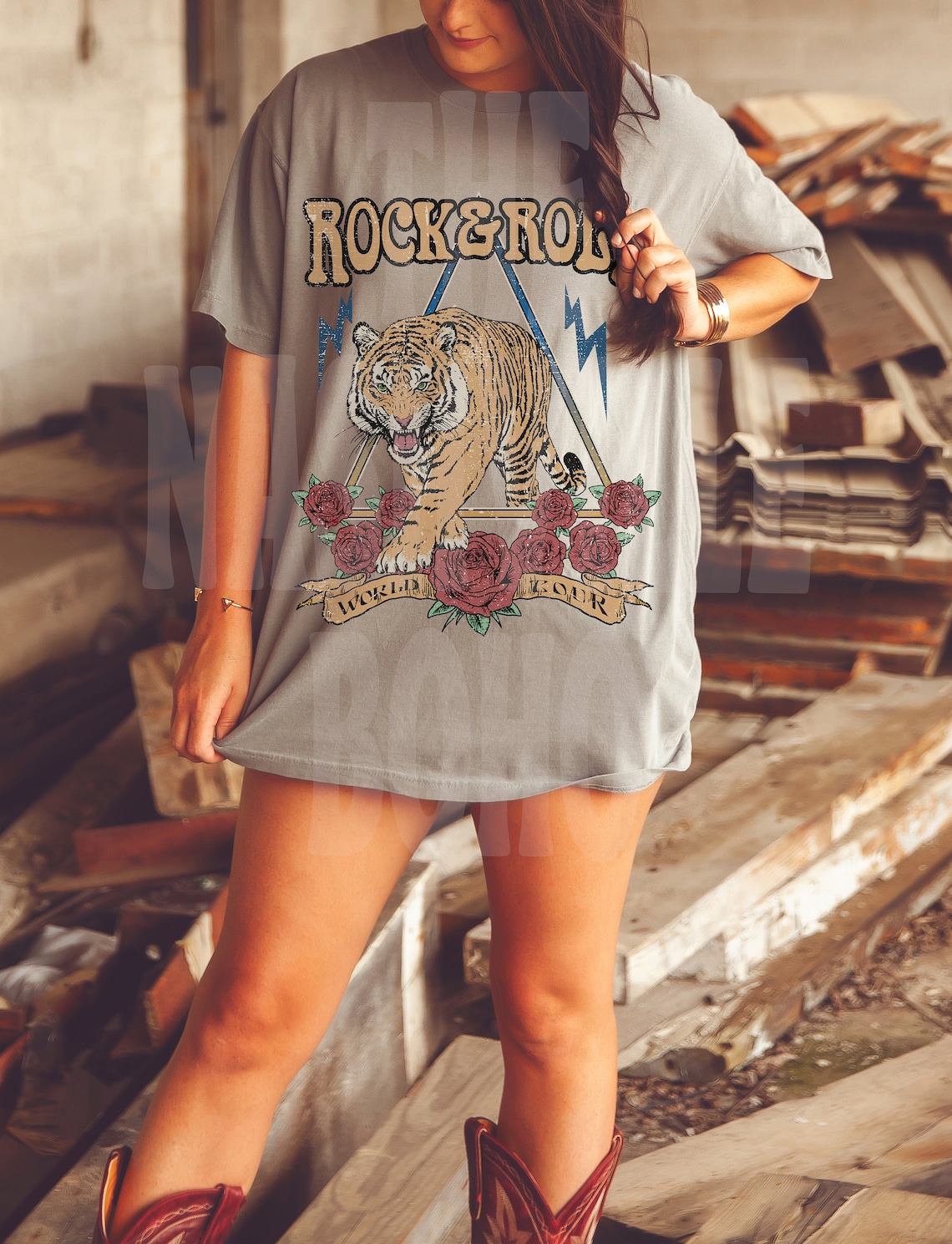 Rock and Roll Tee Rock N Roll T-shirt Concert Tee Tiger - Etsy