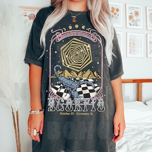 Scorpio Zodiac Tee, Scorpio T-shirt, Comfort Colors Tee, Nineties Tee, Vintage Inspired Concert Tee, Unisex Tee, Comfort Colors Tee
