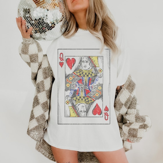 Queen of Hearts Tee Comfort Colors Tee Queen T shirt Queen of Hearts T shirt Unisex Size up for Oversized Etsy Australia