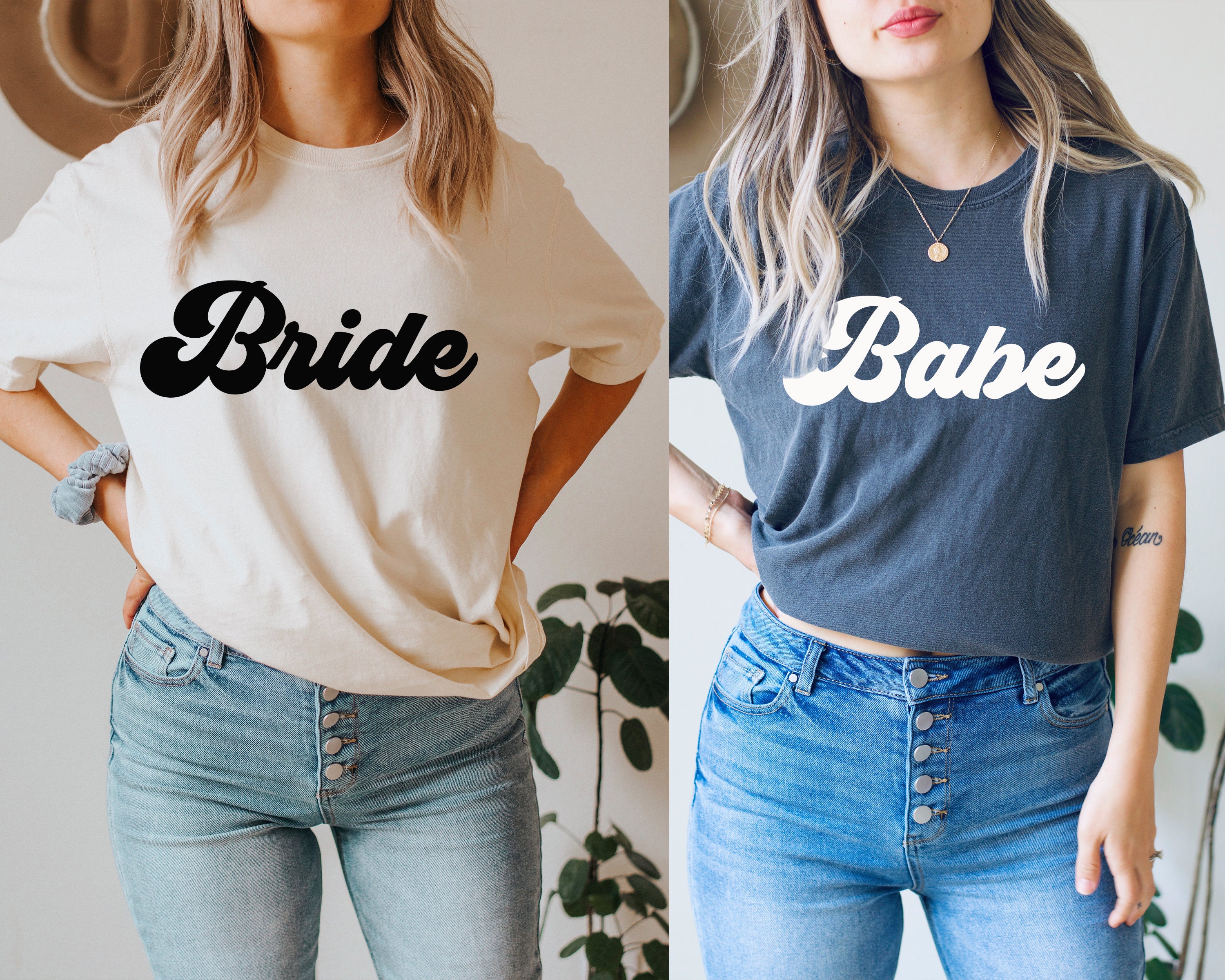 Custom Comfort Colors Tee Mrs. Bride T-shirt Bridesmaids | Etsy