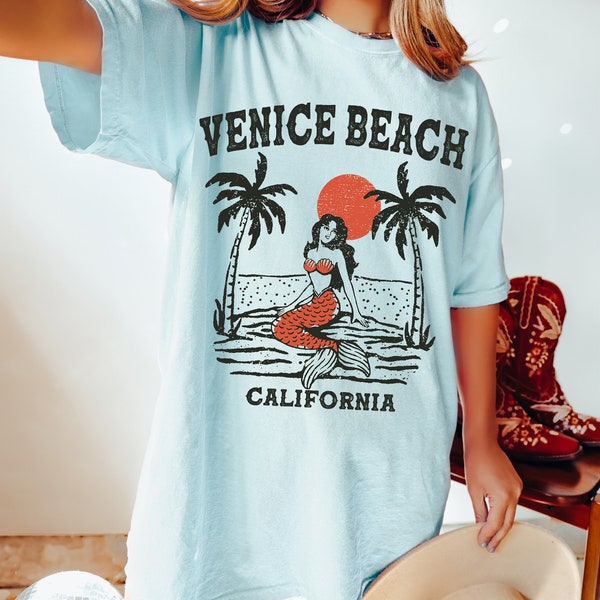 Retro Wave Venice Beach Cotton Blend Tee
