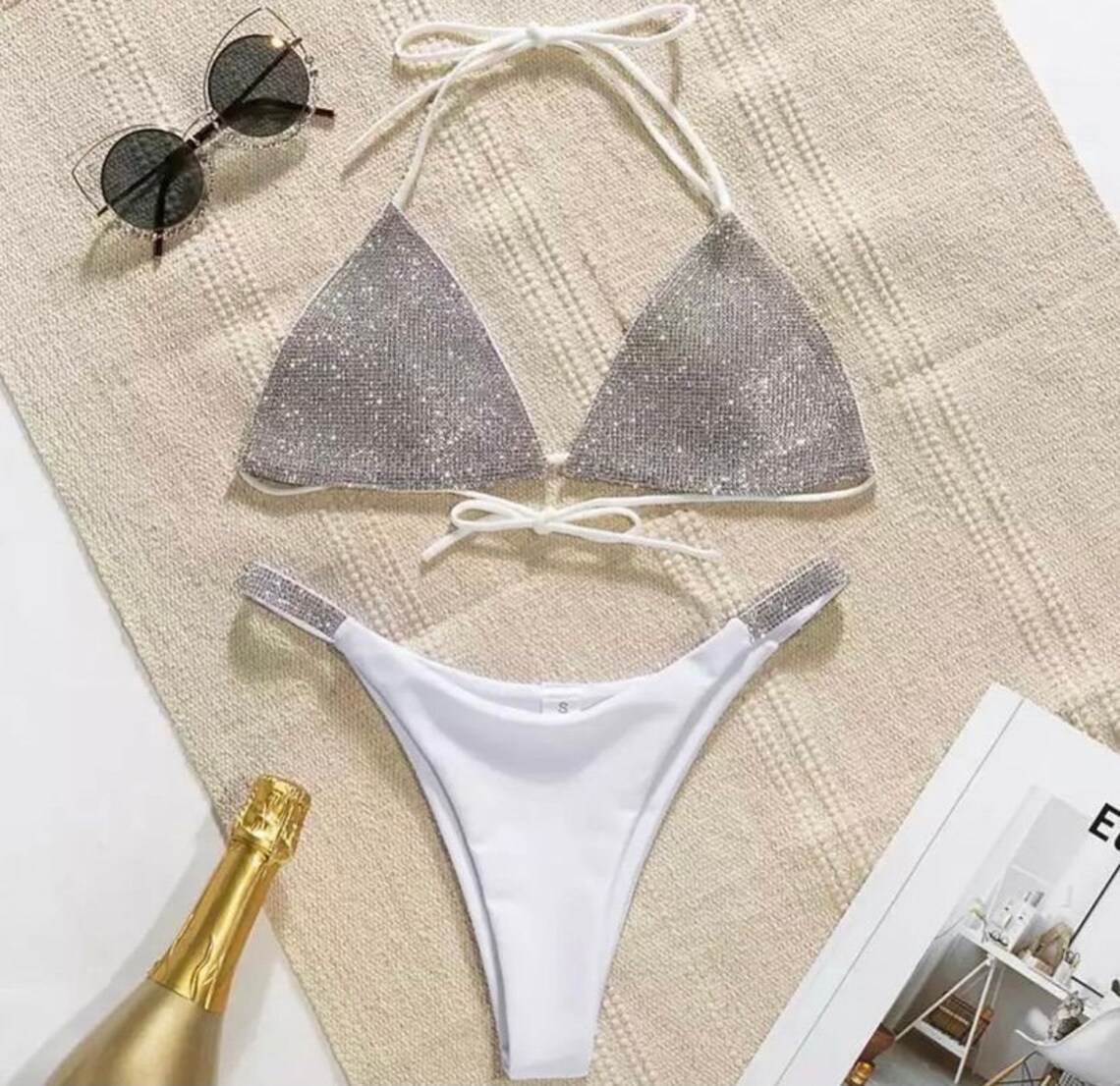 Sexy Glitter Bikini Bling Bikini Exotische Dancewear Sexy Etsy