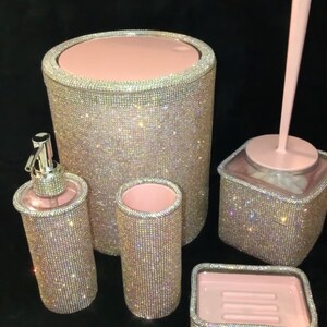 Baño conjunto de 5 piezas de brillo hecho a mano Swarovski | Etsy