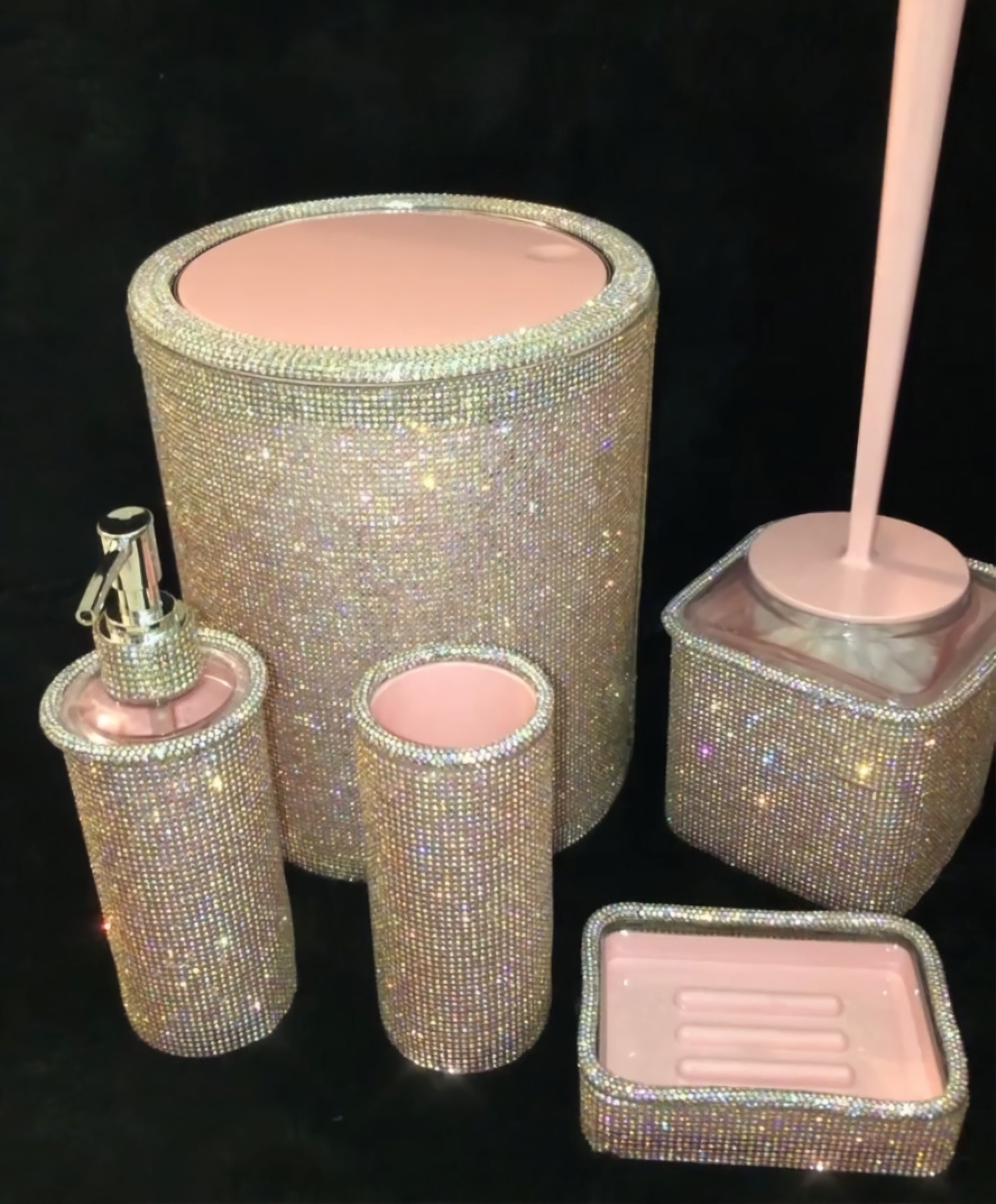 Baño conjunto de 5 piezas de brillo hecho a mano Swarovski | Etsy