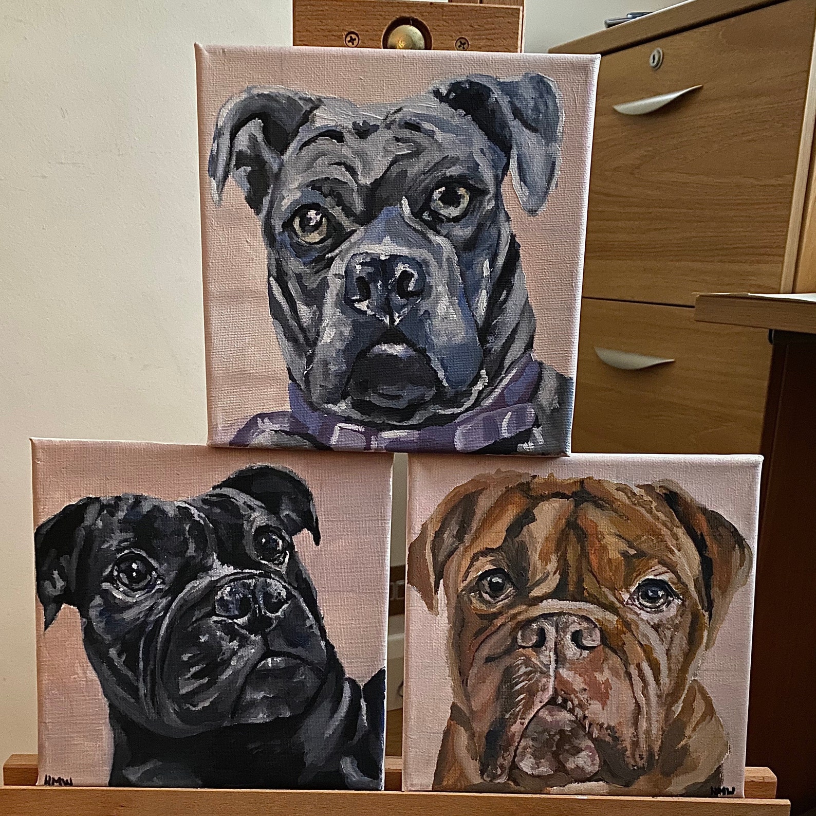 20x20cm canvas custom pet portraits Etsy