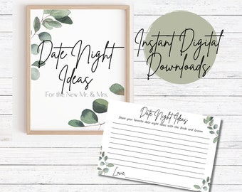 Editable Template Instant Download Date Night Advice Card - Etsy