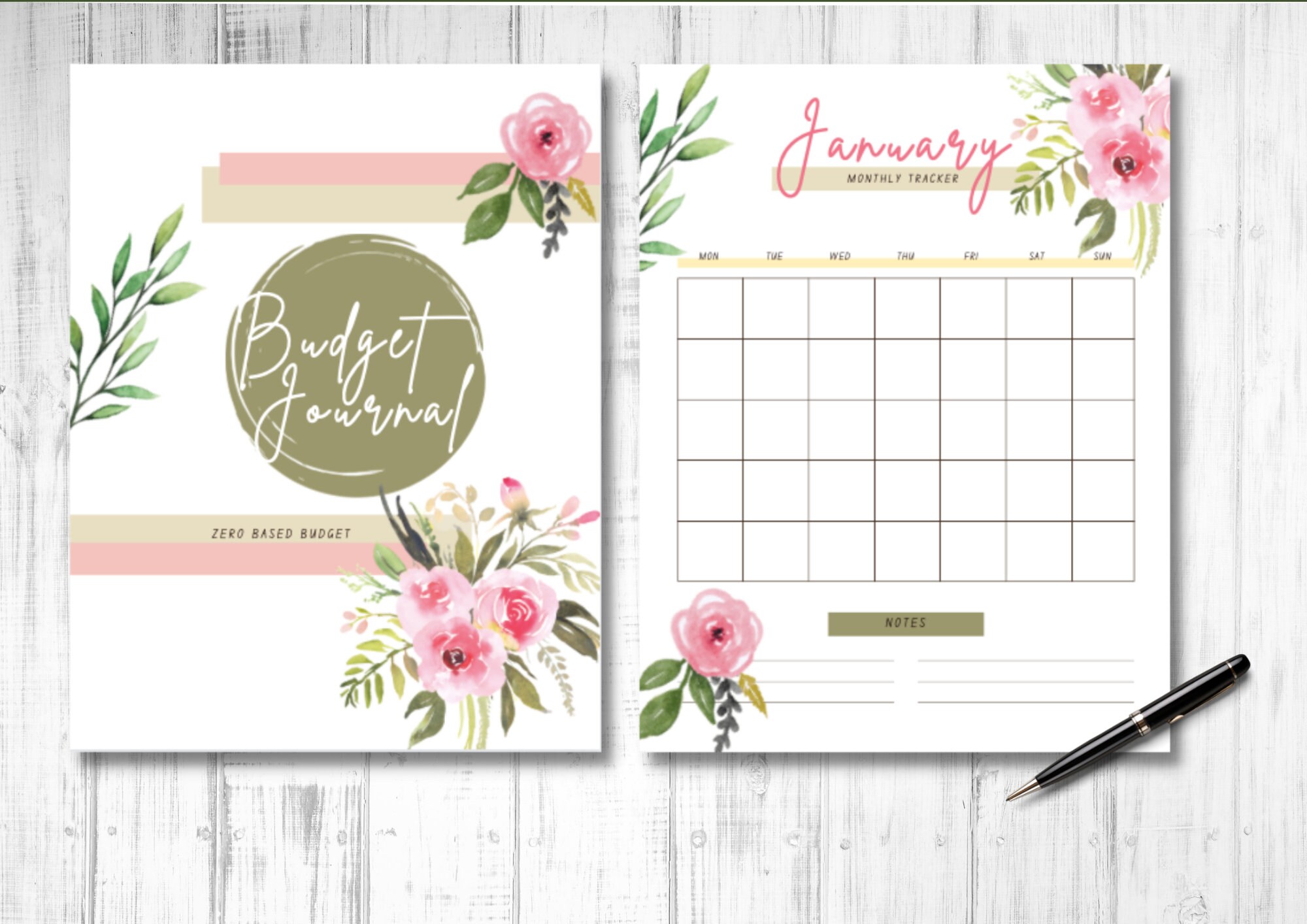 Printable Budget Journal Paycheck Budget Worksheets Budget Etsy
