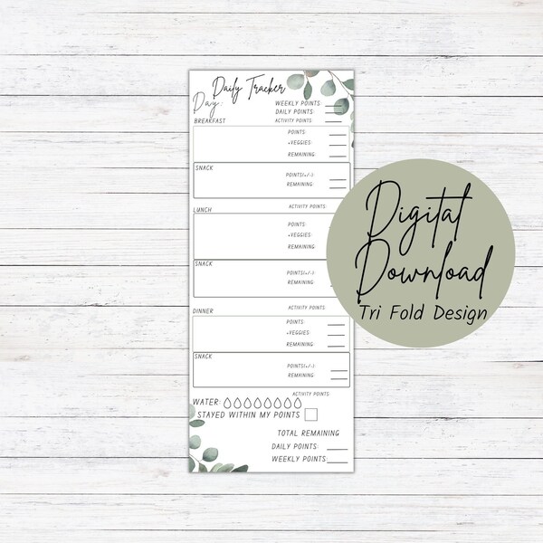 Weight Watchers Printable - Etsy
