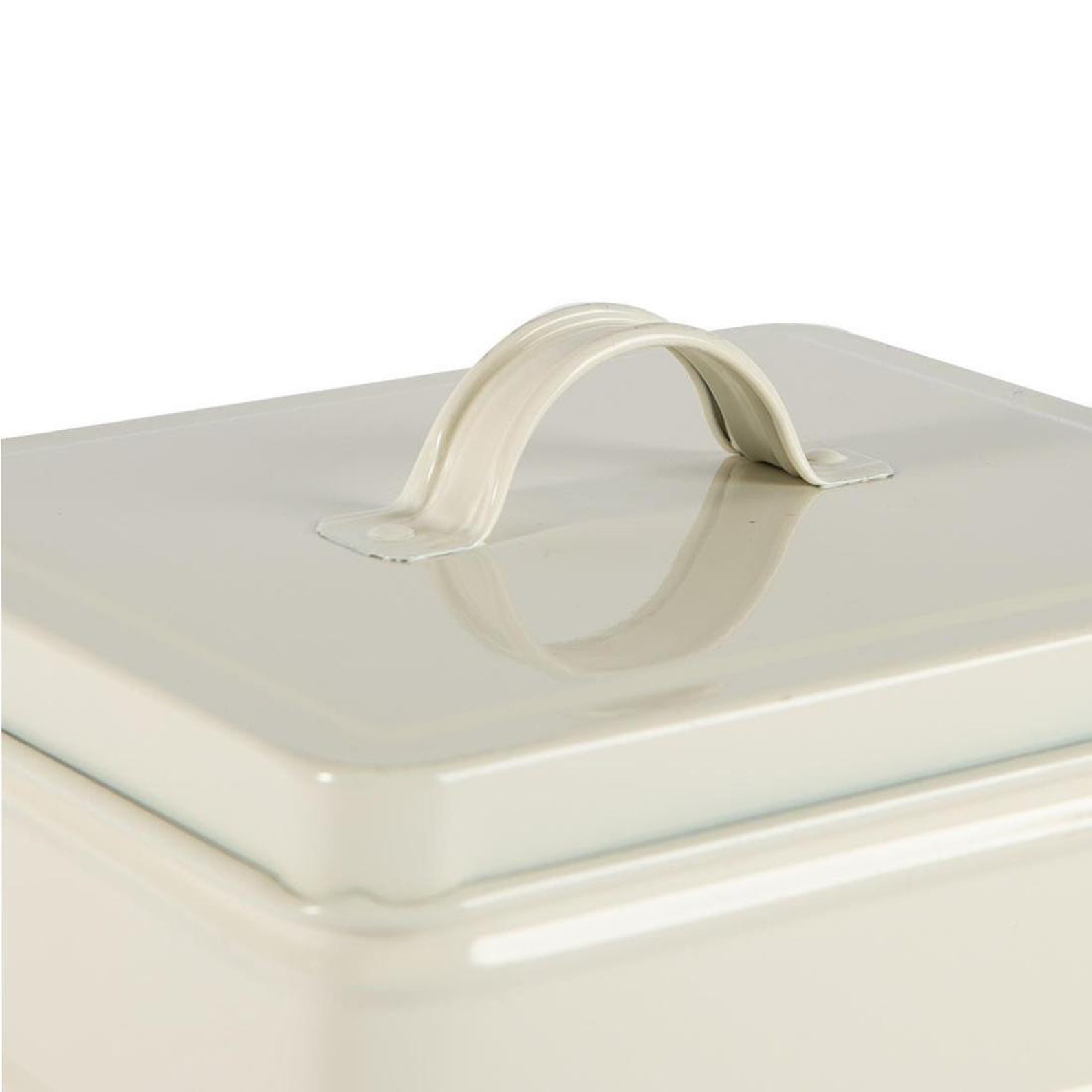 Kitchen Storage Tins Vintage Cream Enamel Peg Bucket Etsy