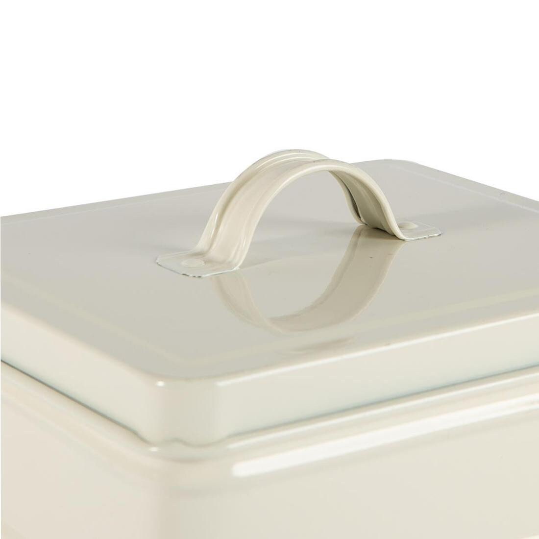 Kitchen Storage Tins Vintage Cream Enamel Peg Bucket Etsy