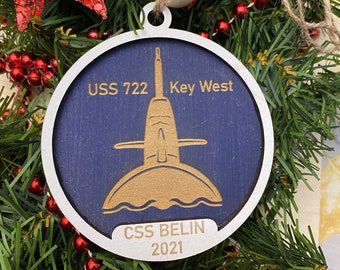 United States Navy Military Armed Forces Holiday Ornament Personalized
