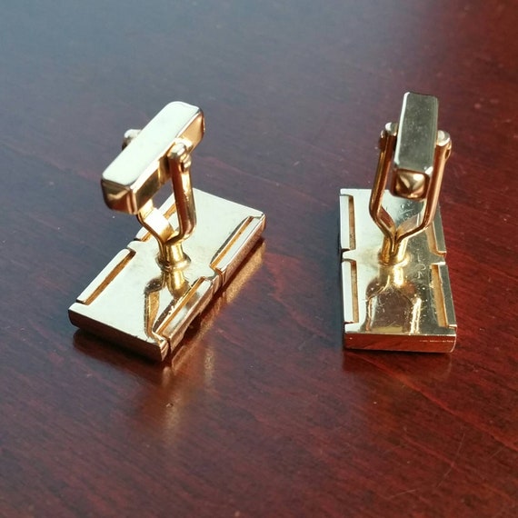 Vintage "HE" Initial Cufflinks, 1940's 50's Swank… - image 4