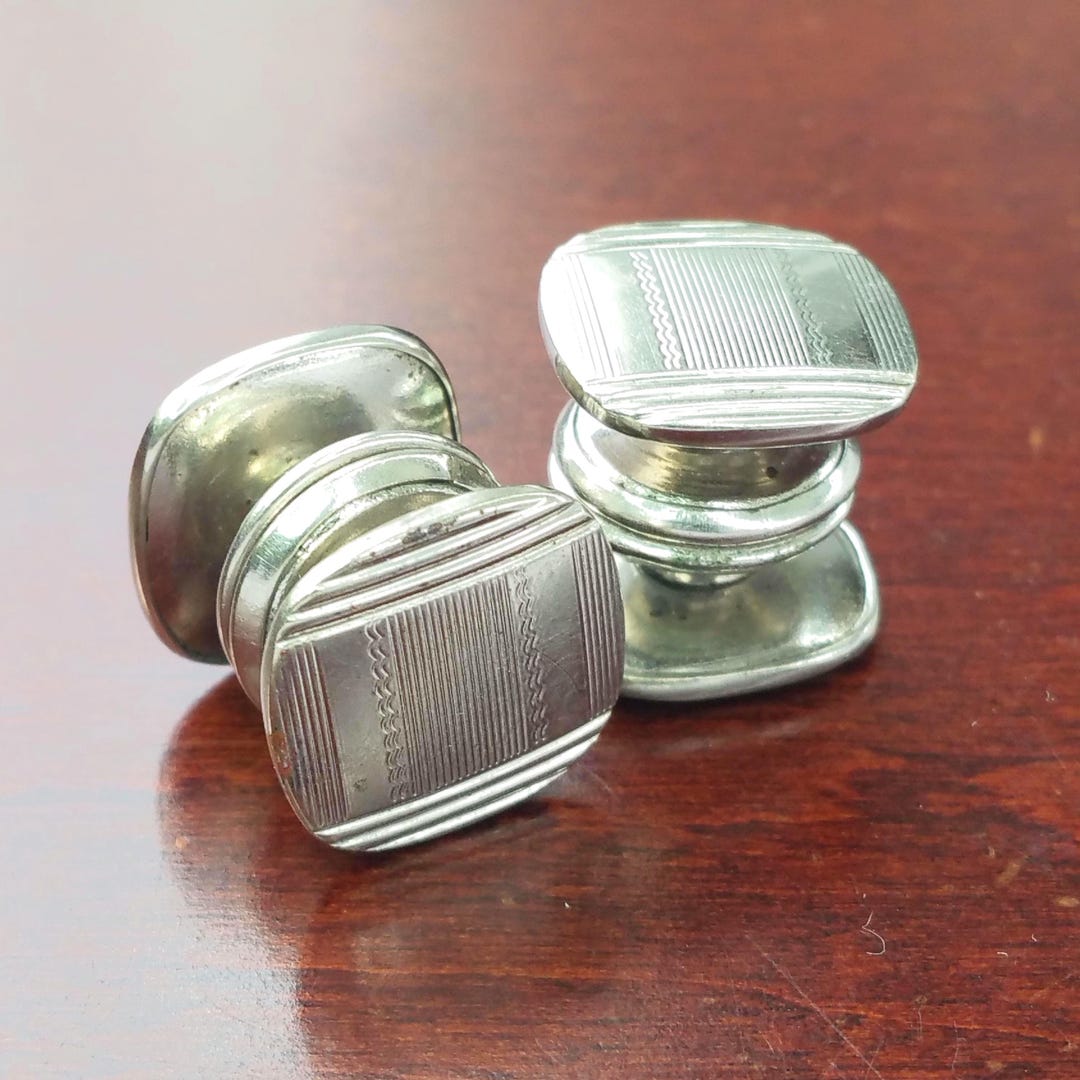 Antique Snap Cufflinks, 1920's Original Kum-a-part by Baer & Wilde